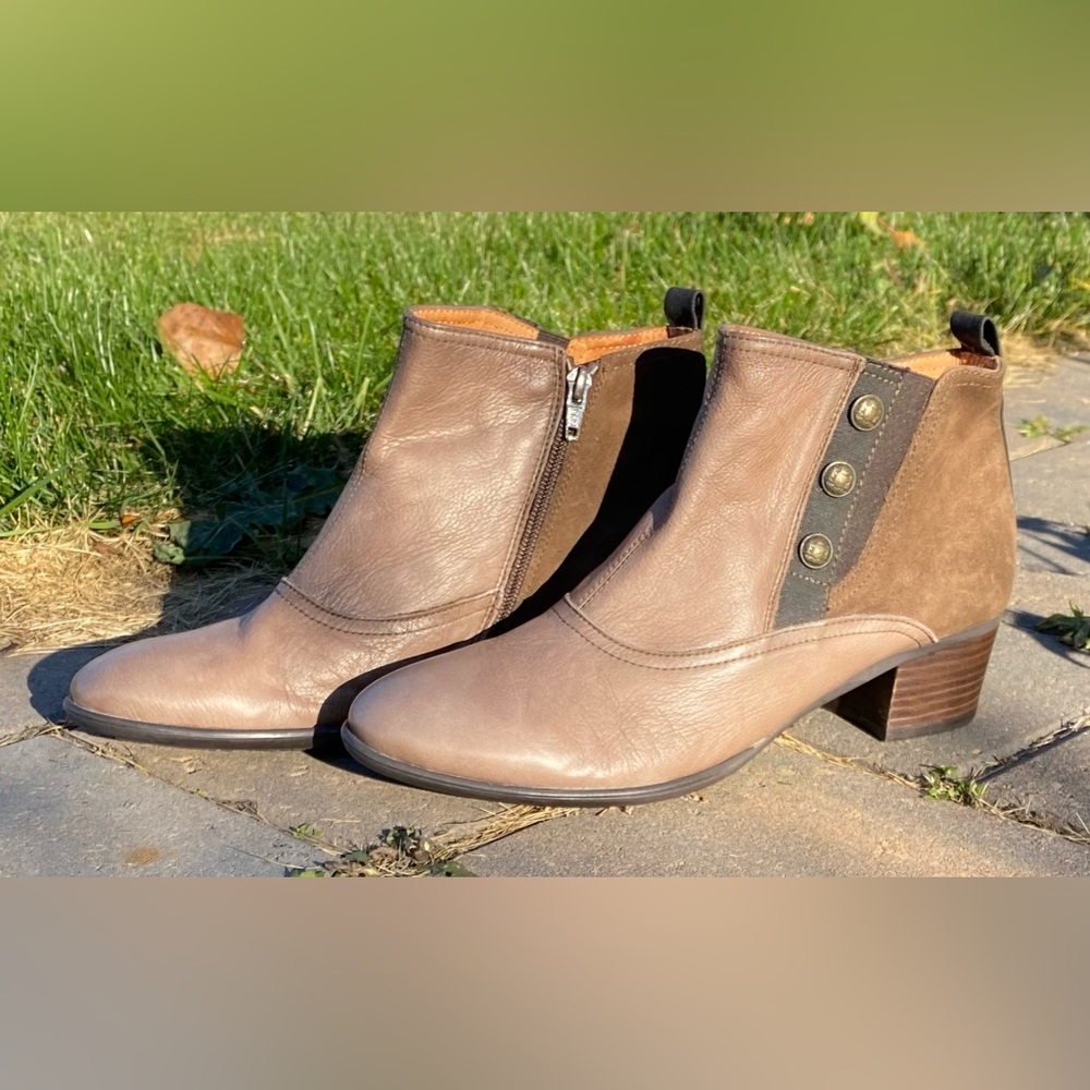 NWOB Hispanitas BRN Leather and Suede Ankle Boots, EU 42/ US 11.5 Fall S…